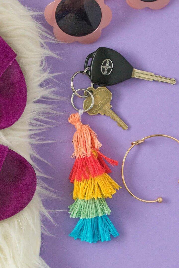 How to Make a Layered Tassel Keychain