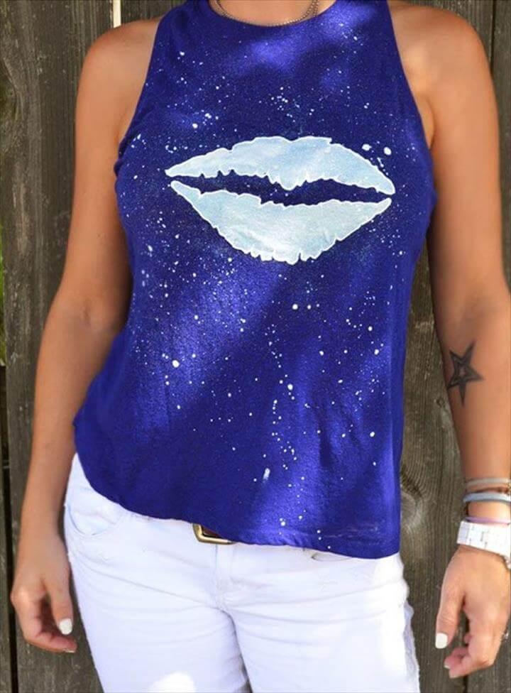 handprint lipstick shirt