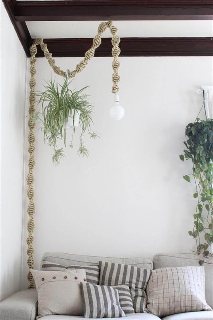 diy macrame lamp