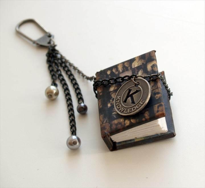 valentine gift idea men mini book key chain tutorial