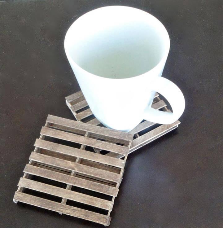 Mini coasters from popsicle sticks