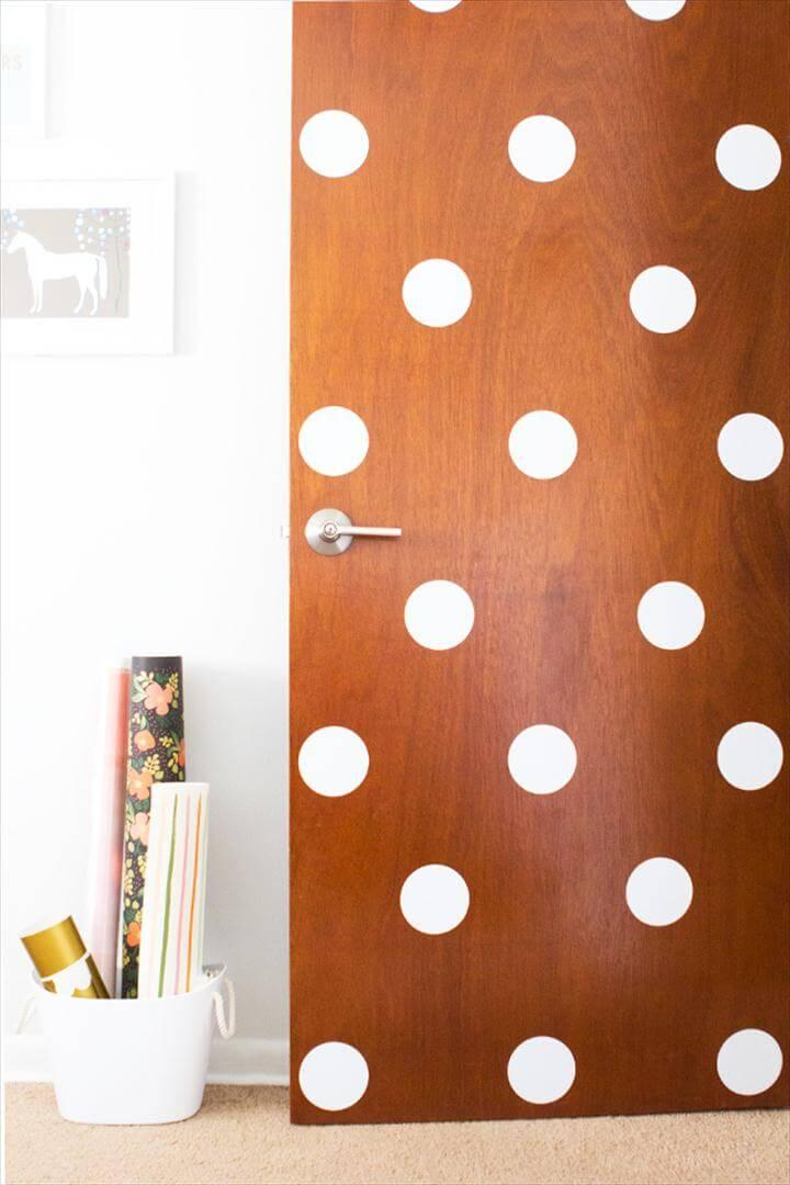 polka dot door dorm decor