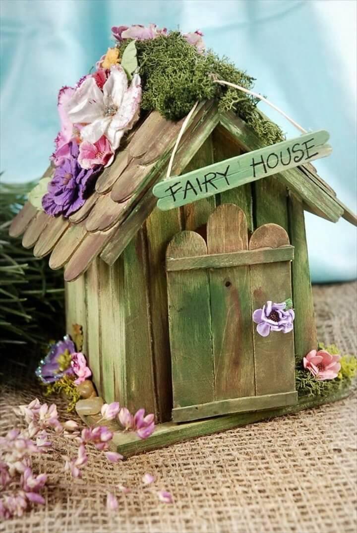 Homemade Popsicle Stick House Designs