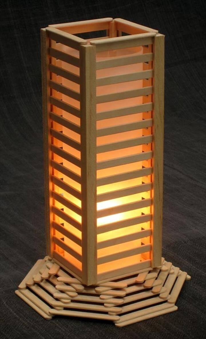 Popsicle Stick Lamp