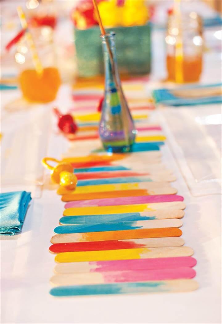 popsicle stick table runner