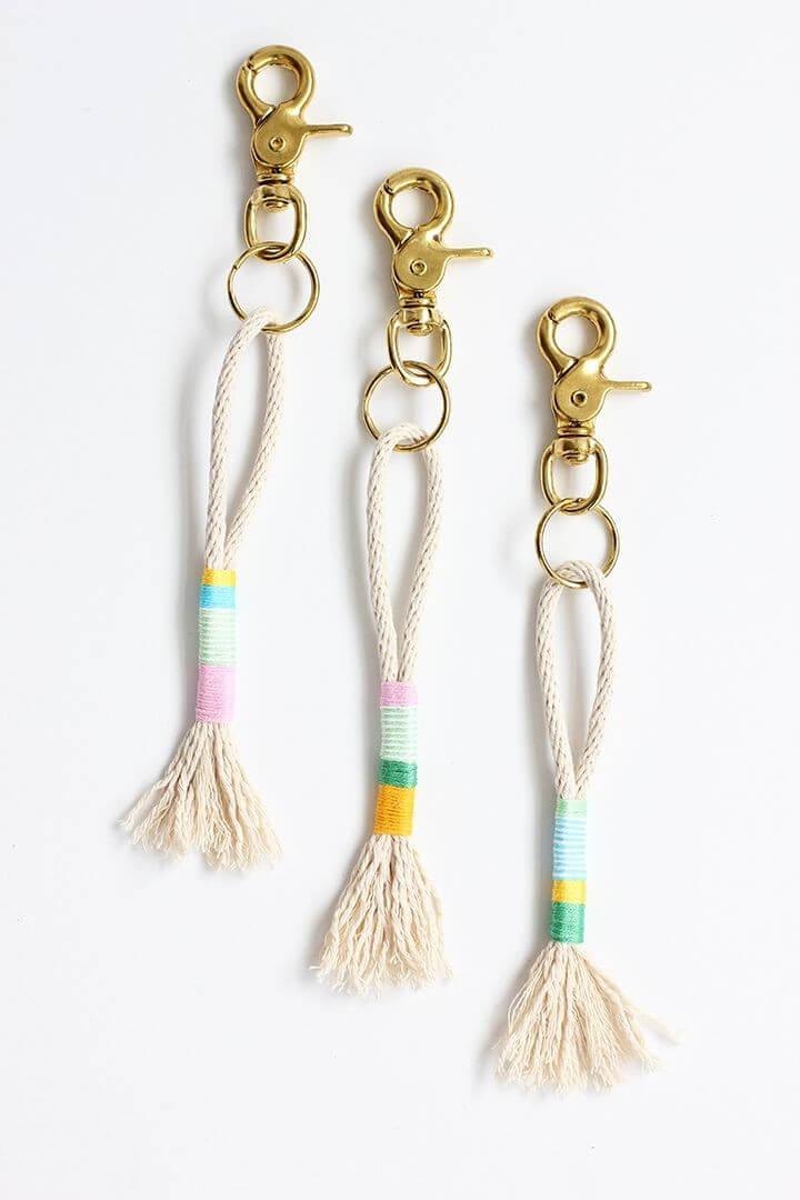 Rope Tassel Keychains DIY