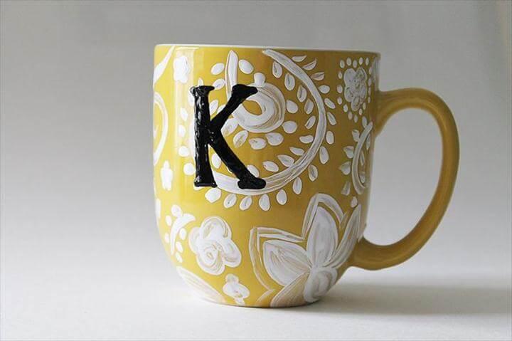 Simple Coffee Mug Painting Ideas