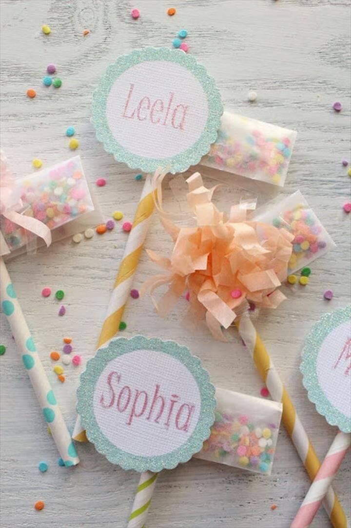 Sprinkle Packet Cupcake Toppers