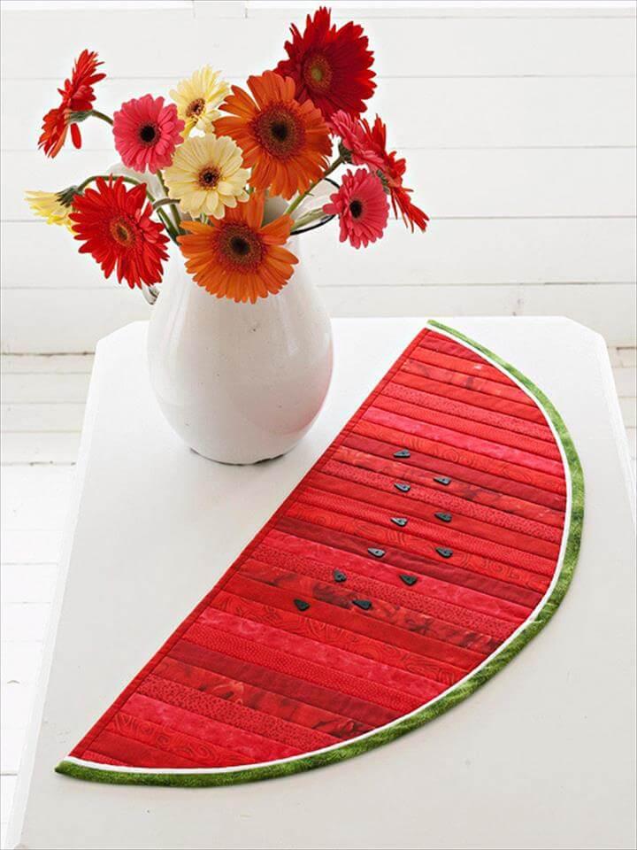 Summer-Inspired Watermelon Table Runner