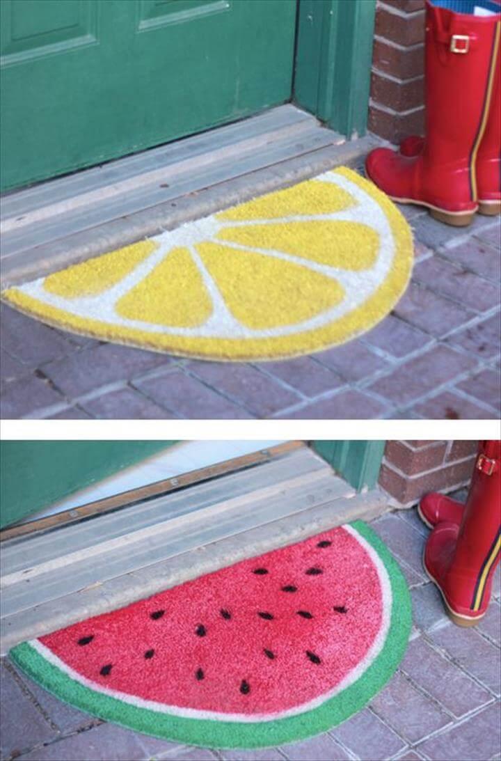 DIY Outdoor Fruit Rug