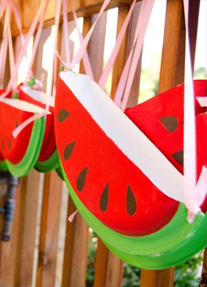 Watermelon Paper-Plate-Purses