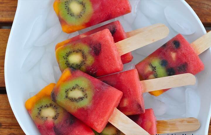 Watermelon Whole Fruit Popsicles