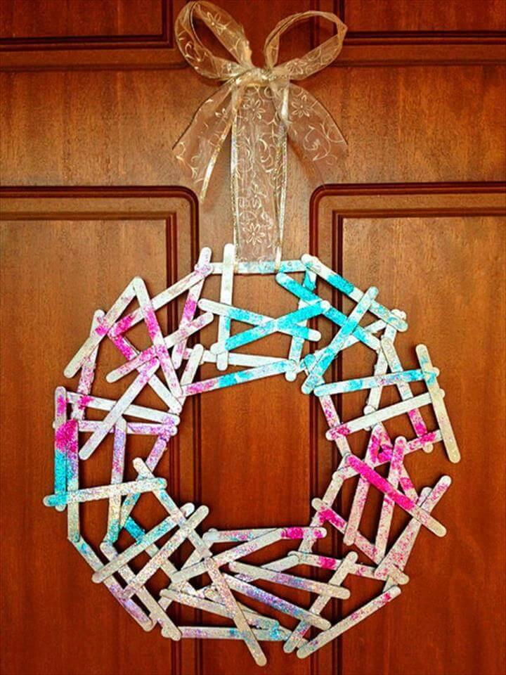 christmas wreath stick craft