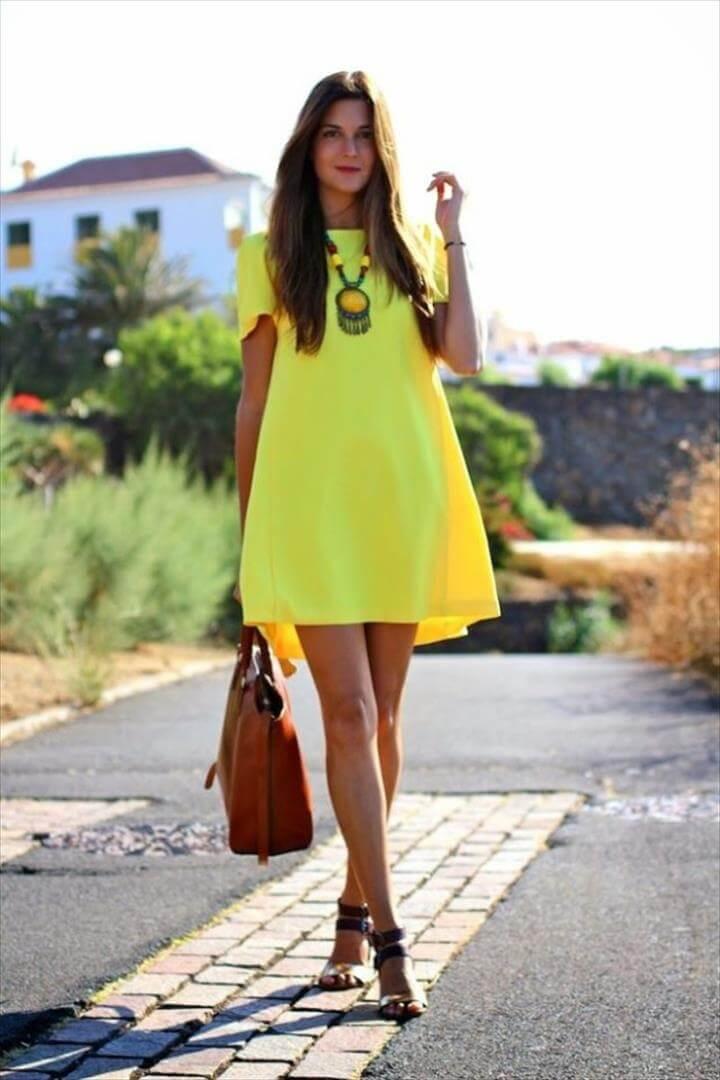 women's dresses yellow dress sundress short