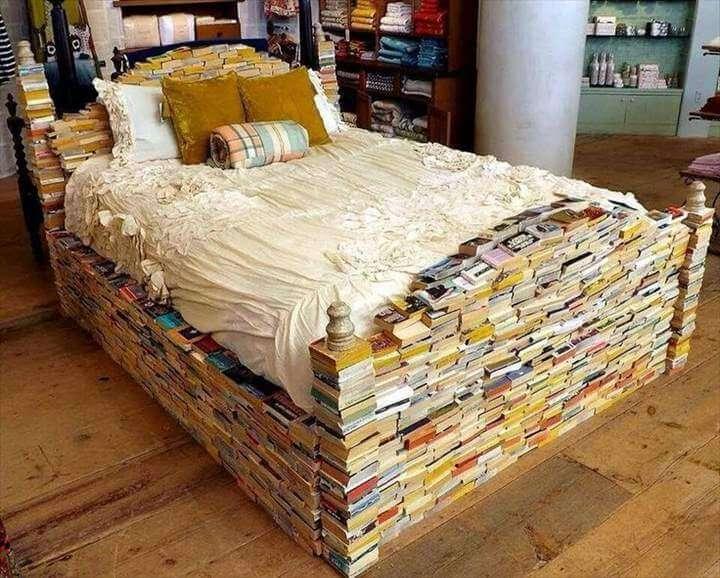 A Bed Made of Books at Anthropologie