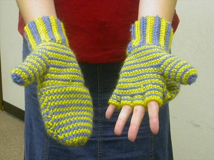 Crocheted Mittens / Fingerless Gloves