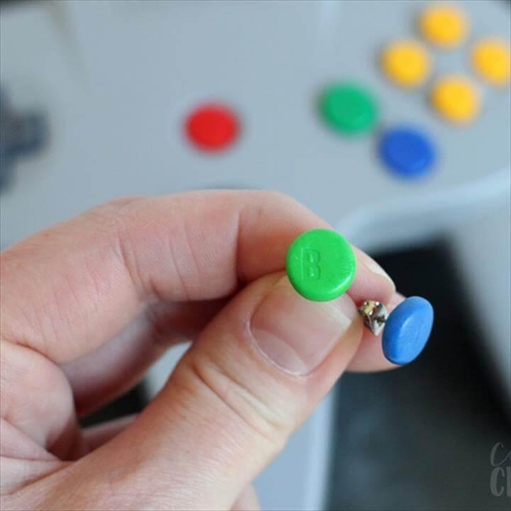 Clay Nintendo Button DIY Earrings