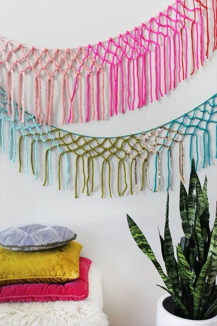 colorful wall hanging idea