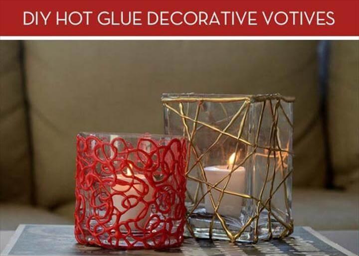 Cool Glue Gun Crafts and DIY Projects - DIY Candle Holder - Creative Ways to Use