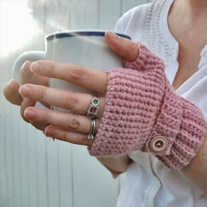 crocheted fingerless gloves tutorial and pattern
