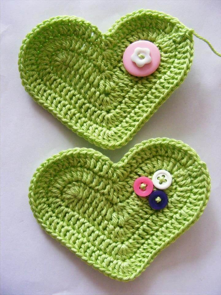 diy heart shape crochet TUTORIAL DIY Crochet 3D Heart Free Pattern