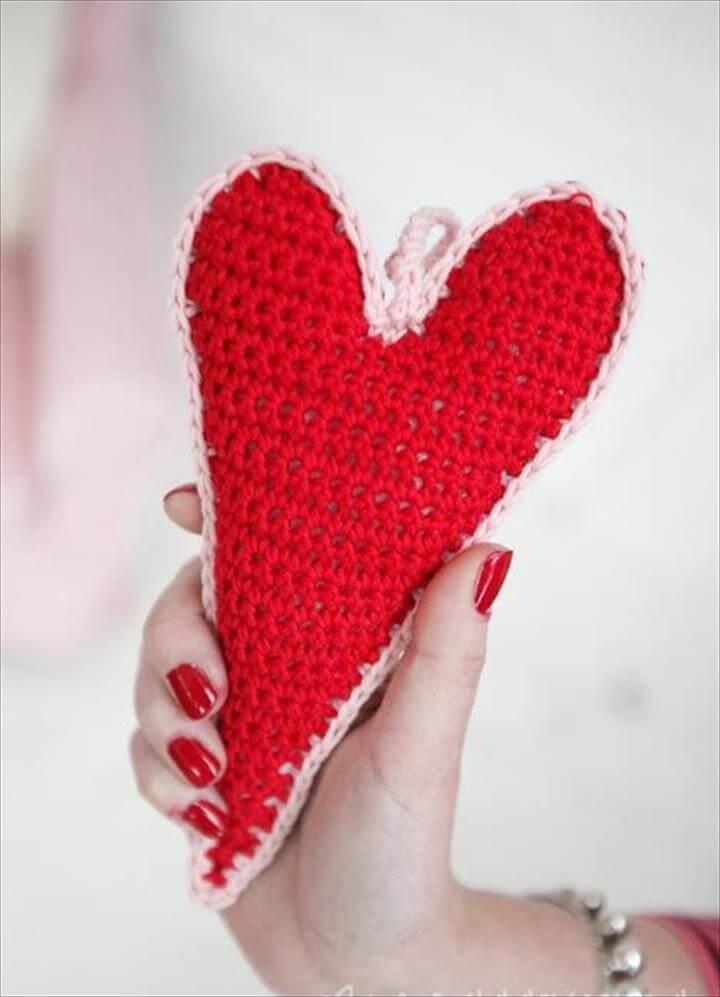 Crochet Skinny Hearts