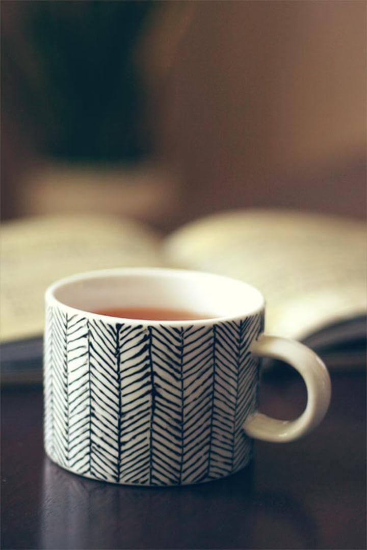 DIY coffee mug, handpaint coffee mug