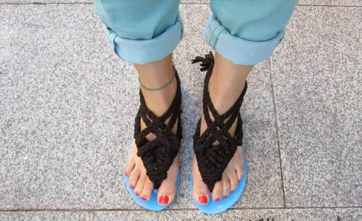 DIY Macrame Sandals