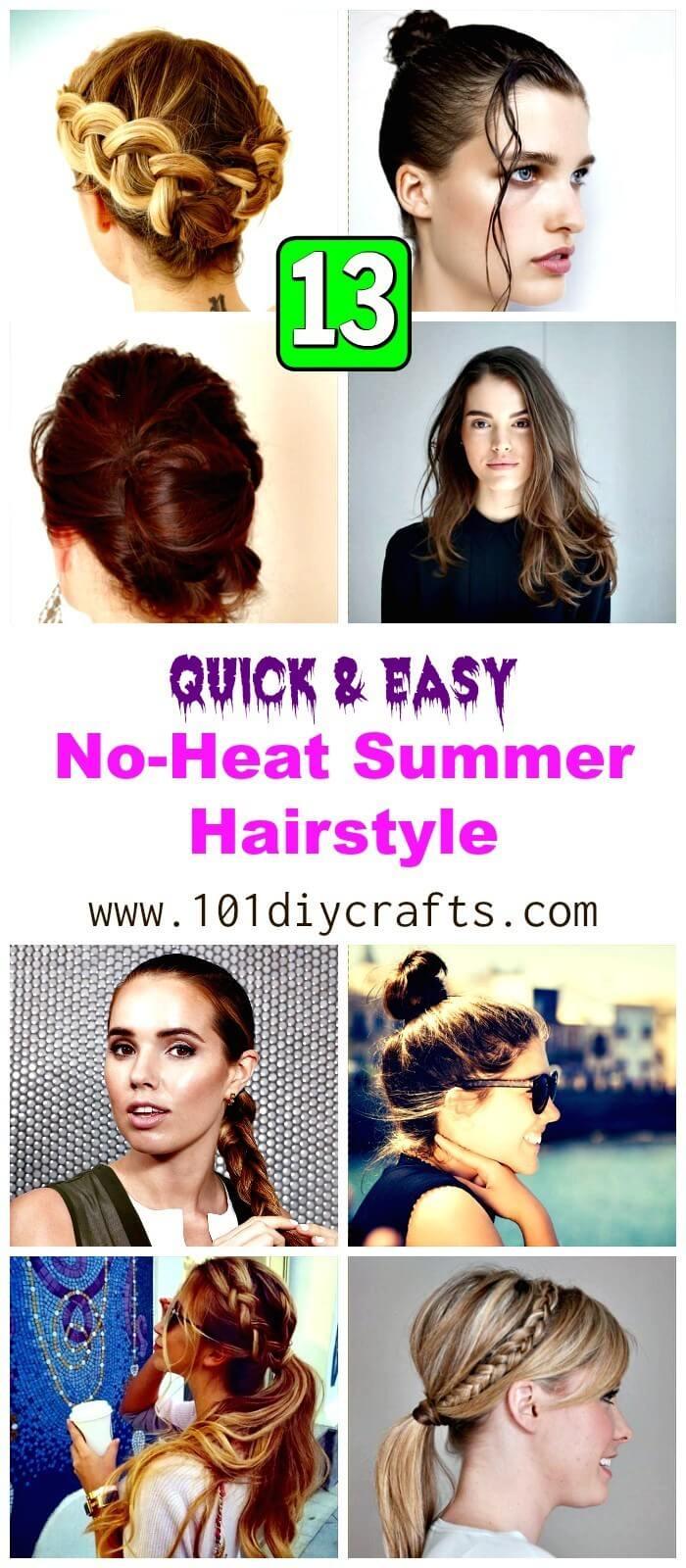 13 Quick & Easy No-Heat Summer Hairstyle