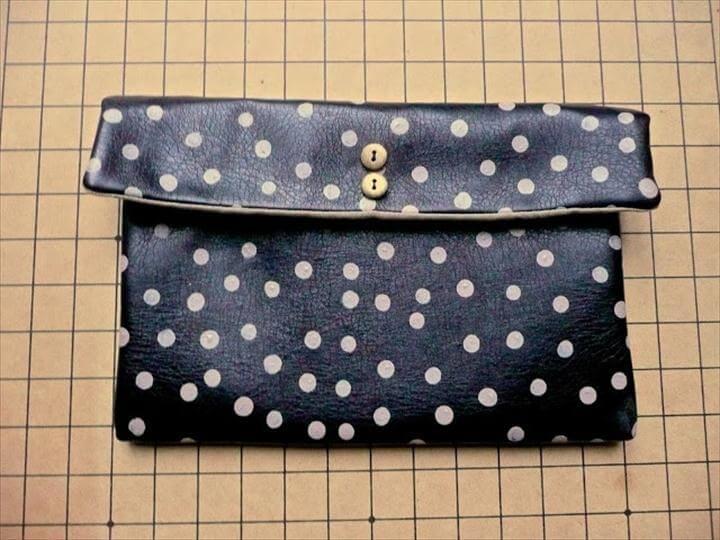 DIY: Anthro inspired polka dot clutch