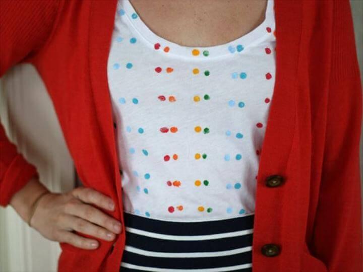 DIY: Polka Dot Pencil Eraser Shirt