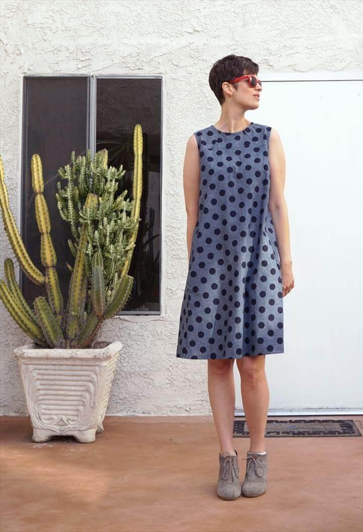 DIY Polka Dot Rushcutter Dress