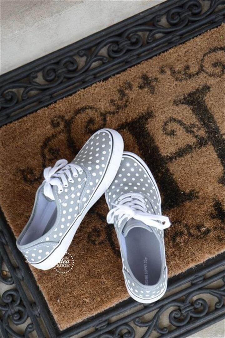 DIY Polka Dot Shoes