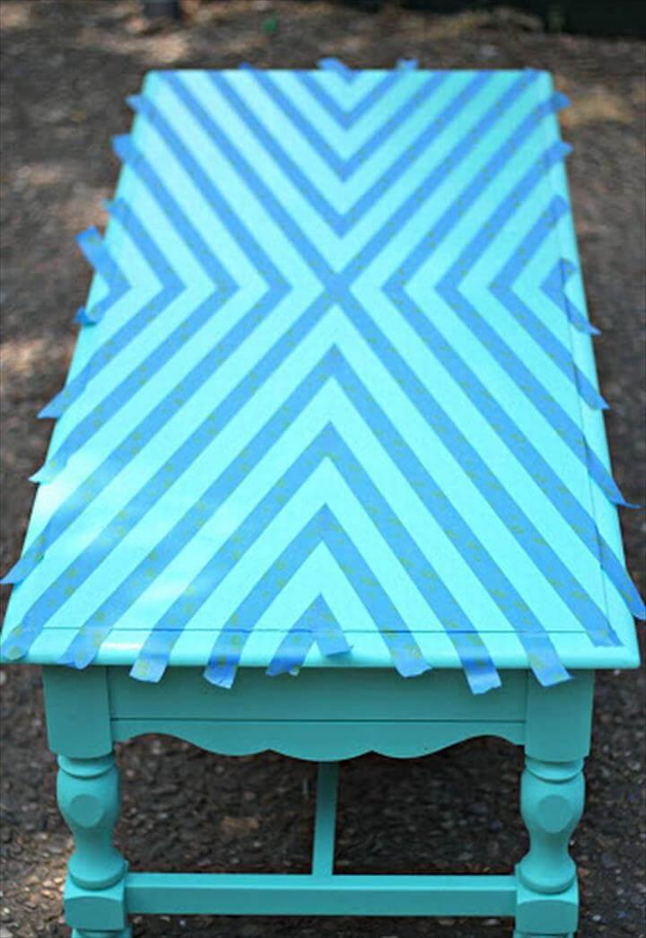 Geometric Coffee Table Makeover,
