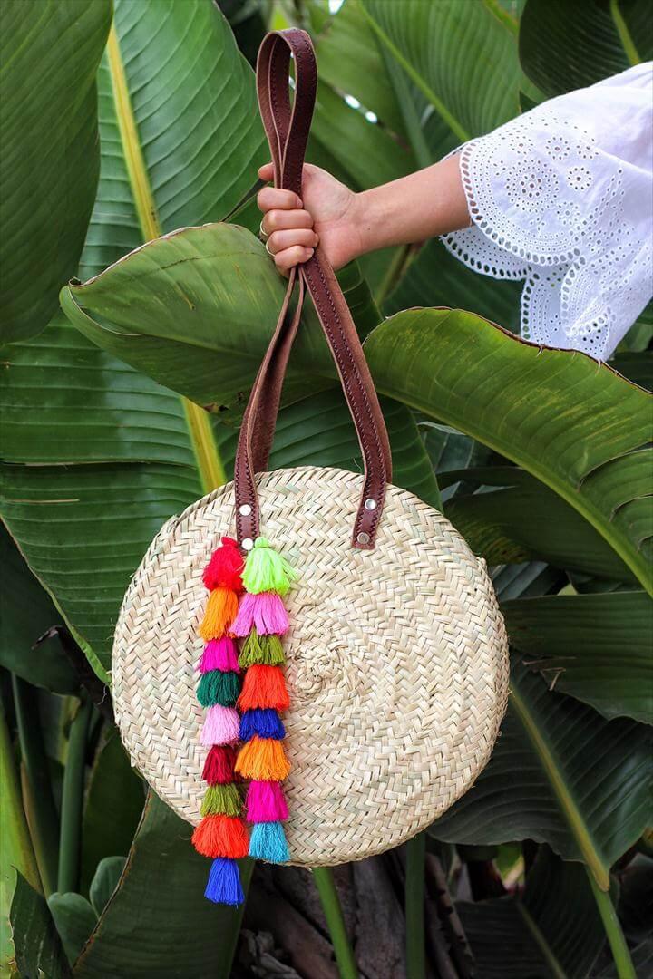 diy bag, charm bag. tassel bag