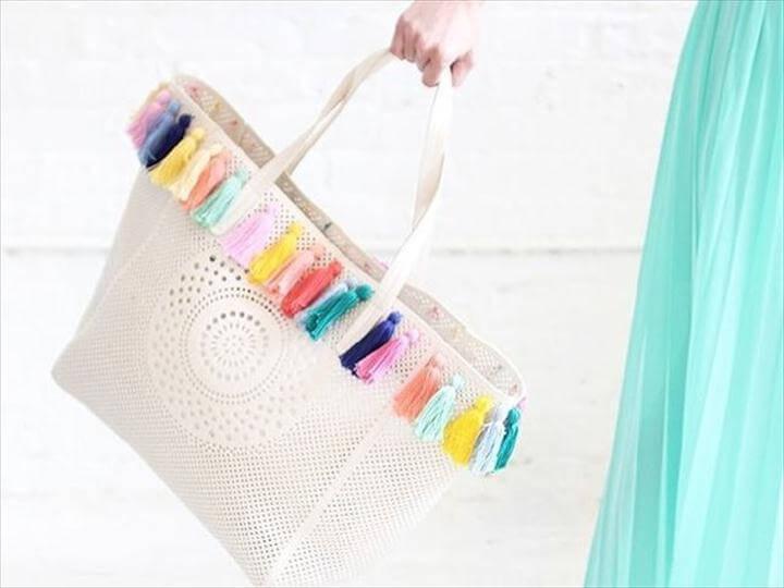 DIY Tassel Beach Bag, DIY Tassel Projects