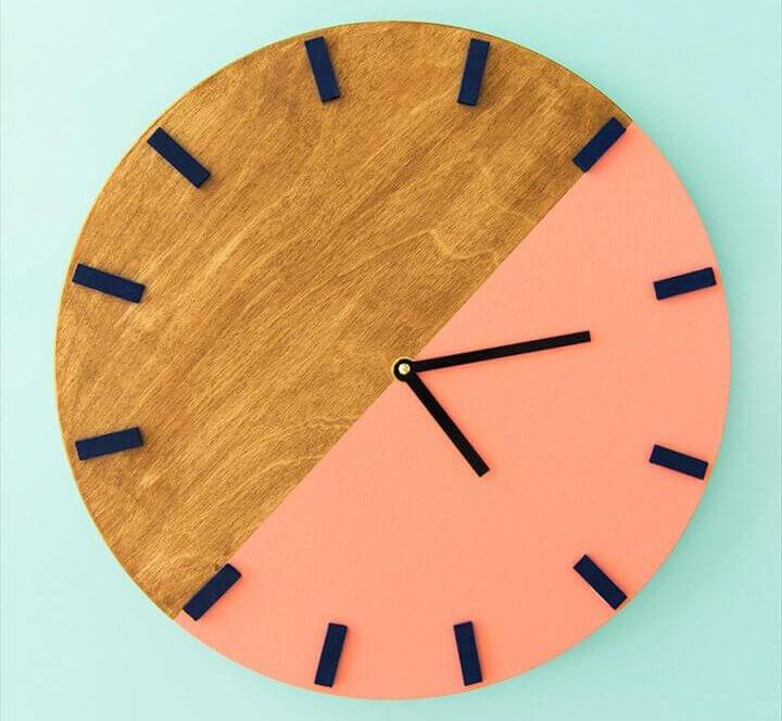 DIY Colorblock Wall Clock