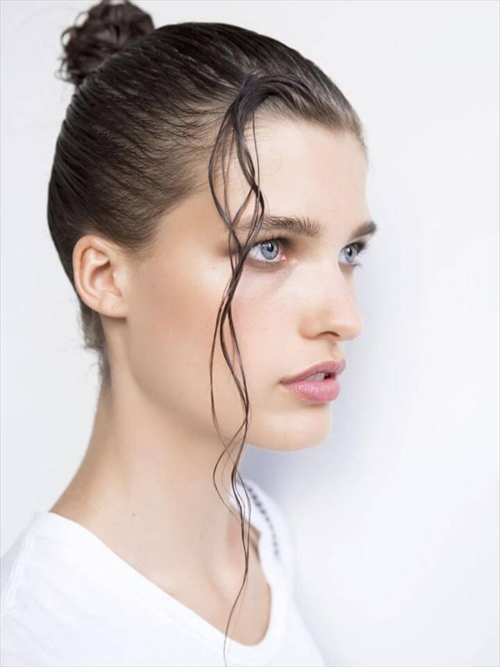 Slicked-Back Hair - No-Heat Hairstyles