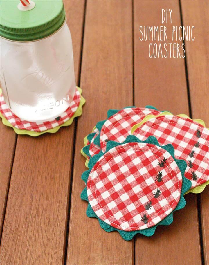 Easy DIY Summer Picnic Coasters