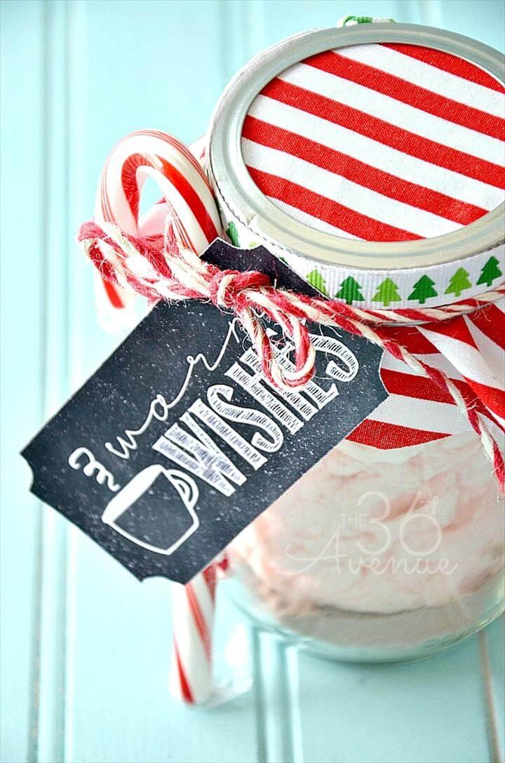 Peppermint Hot Chocolate and Free Tag Printables 