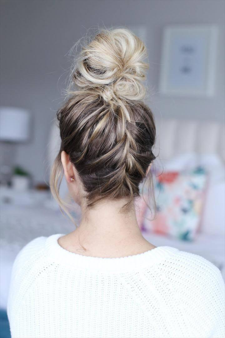 French Braid Top Knot