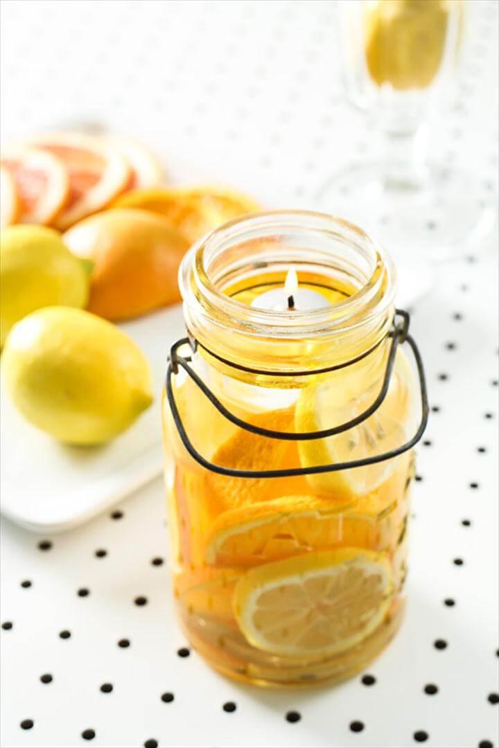 Citrus Mason Jar Candles