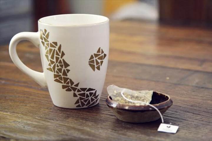 Dollar Store Geometric Decorated Mug