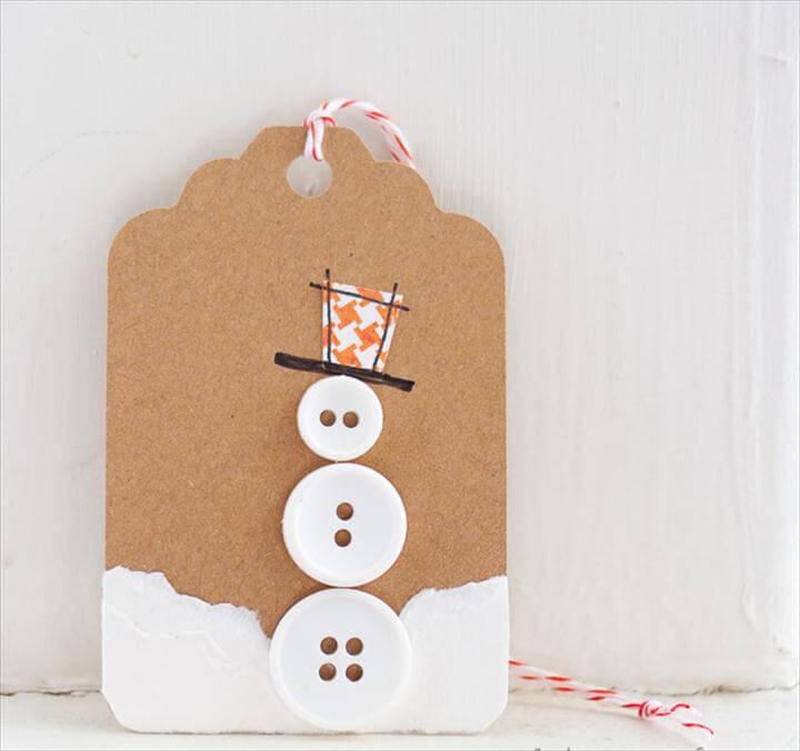 snowman gift tag