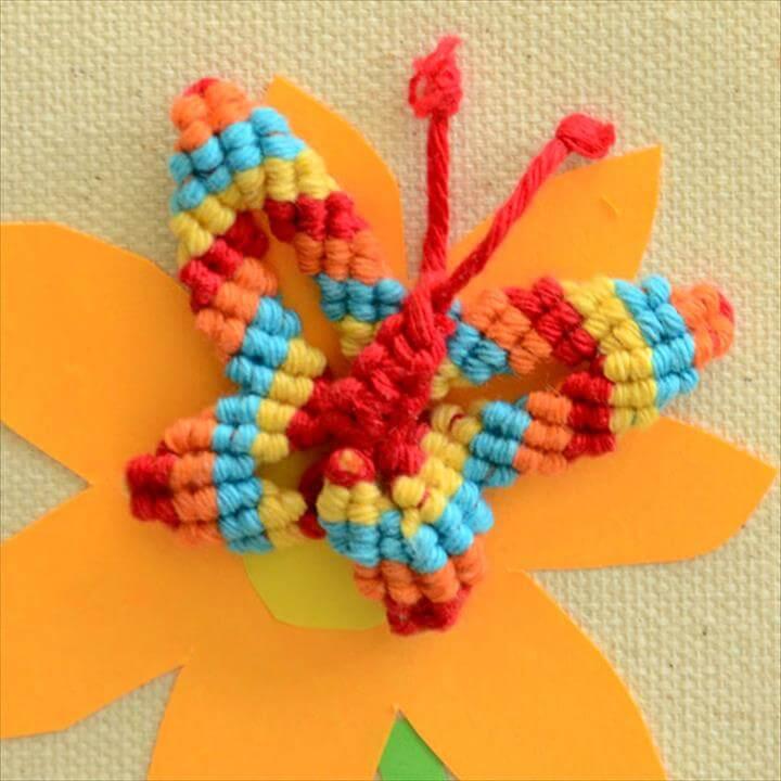 Colorful Macrame Butterfly