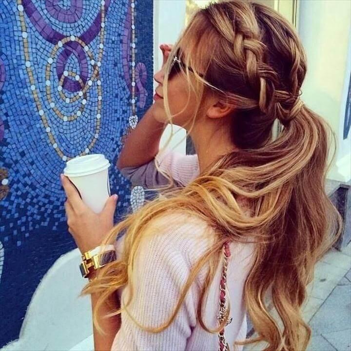 No Heat Hairstyles, side braid