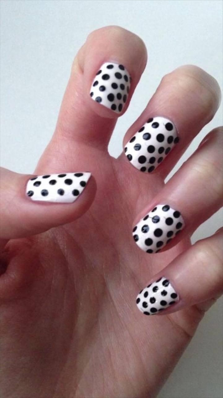 DIY Polka Dot Nail Design tutorial