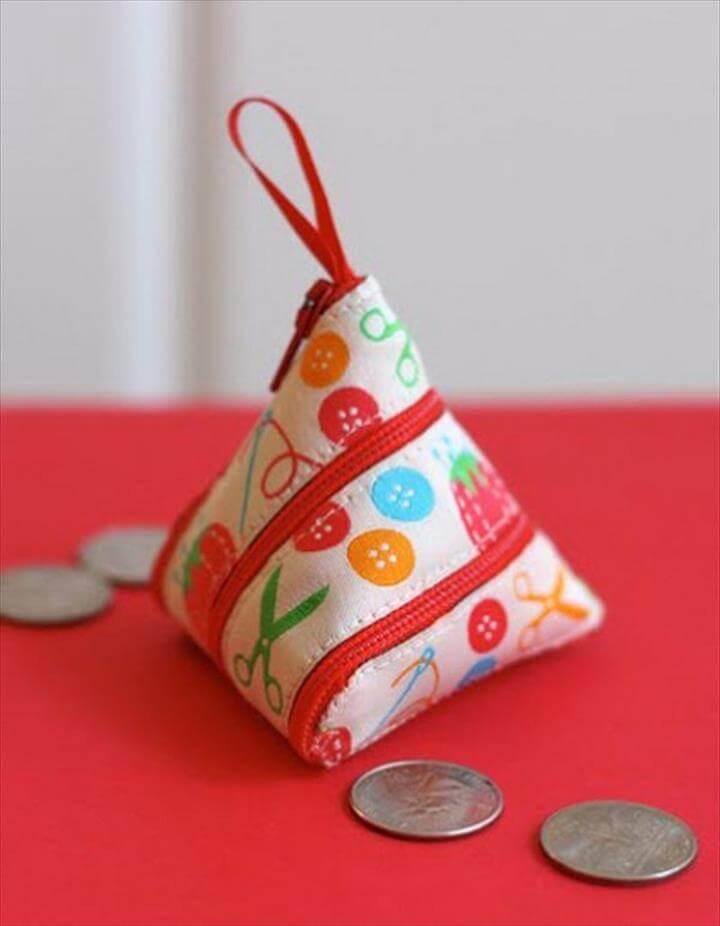 Creative DIY Projects With Zippers - Self-Zipping Coin Purse - Easy Crafts and Fashion