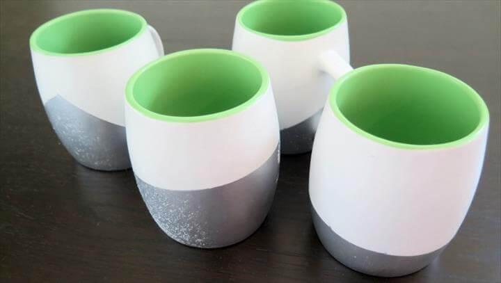 Spray Painted Coffee Mugs