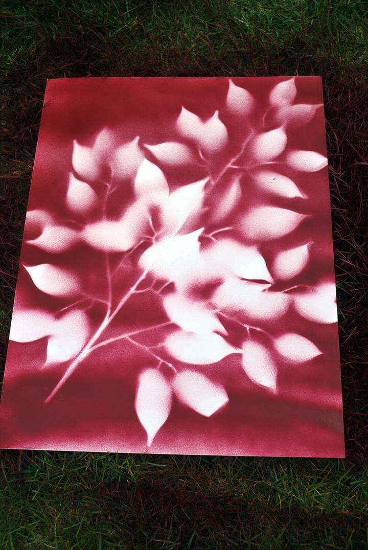 DIY Spray Paint Flower Art